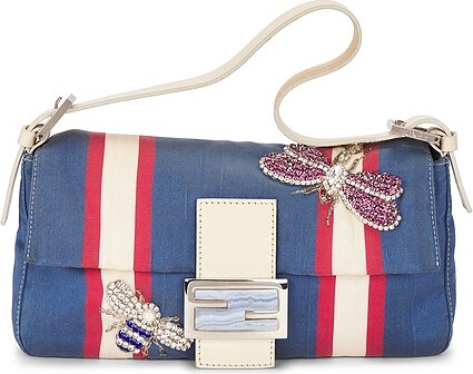 FWRD Renew Fendi Insect Baguette Shoulder Bag