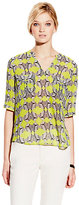 Thumbnail for your product : Vince Camuto Split Neck Tribal Maze Shirt