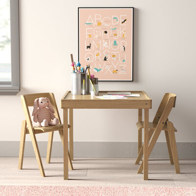 Akenya Kids 3 Piece Table and Chair Set
