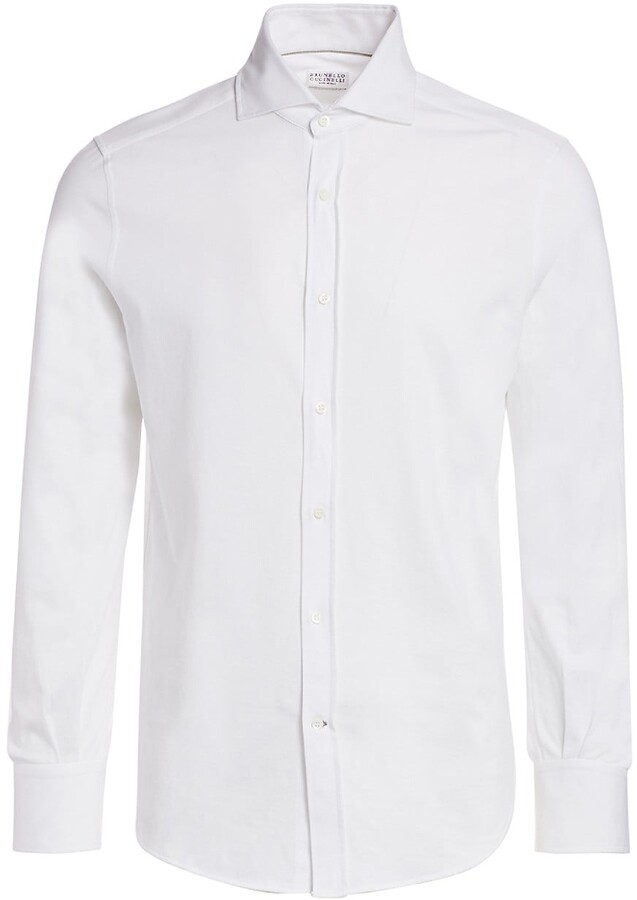 Brunello Cucinelli Basic-Fit Jersey Shirt - ShopStyle