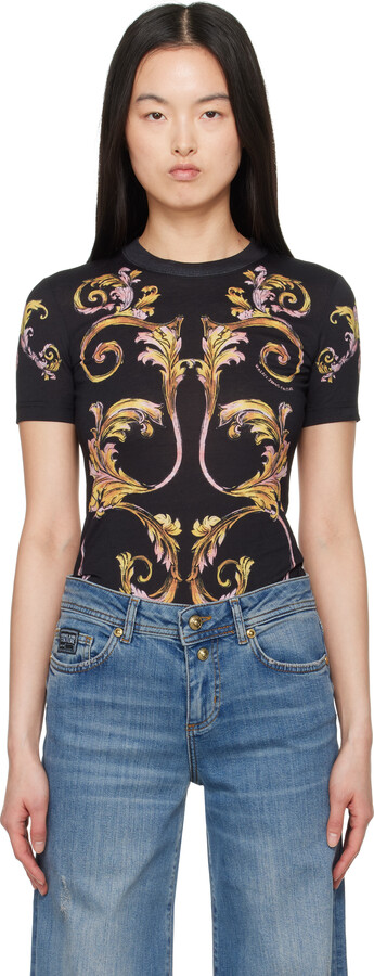 Versace Jeans Couture Black Outline Barocco T-shirt
