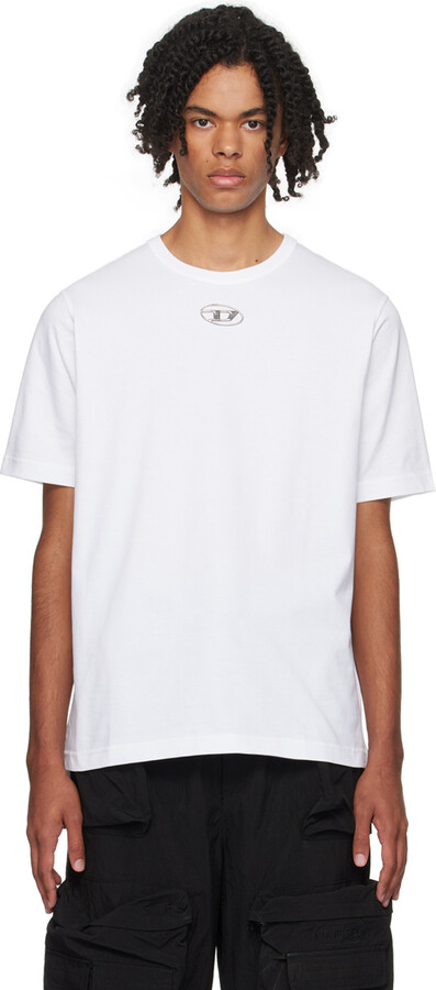 【DIESEL】T-Just-Od Men's T-shirt with injection moulded logo | Black | Diesel