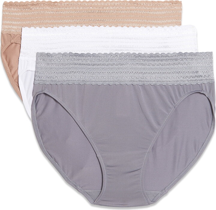 Warners Blissful Benefits Micro Lace Hi Cut 3Pk