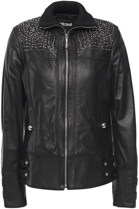 Just Cavalli Studded Leather Jacket