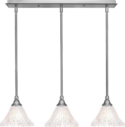 Toltec Lighting ToltecLightingAny3-LightChandelierinBrushedNickelwith7\