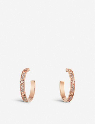 Cartier Love 18ct Rose Gold And 0 51ct Diamond Earrings Shopstyle