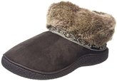 Thumbnail for your product : Isotoner Women Pillowstep Bootie with Fur Cuff and Tape Trim Low-Top Slippers,37 EU