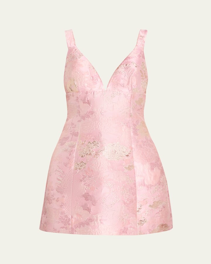 Cara Cara Napels Jacquard V-Neck Mini Dress