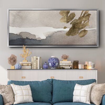 Wexford Home Watercolor with Gold II- Framed Canvas