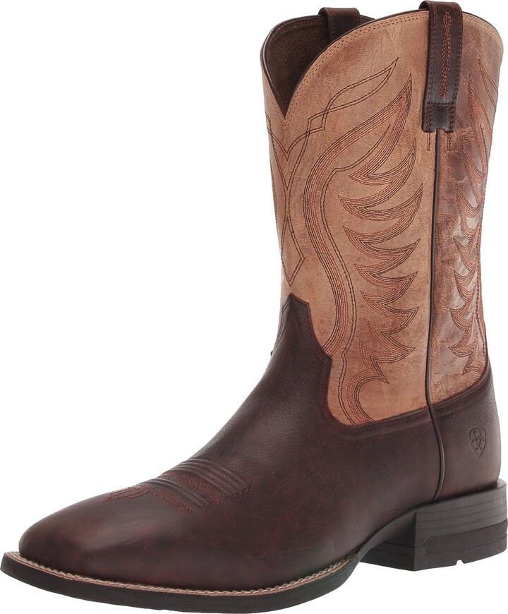 Ariat Mens Amos Western Boot Barley Brown/Tracker Tan 7 ShopStyle