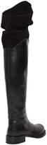 Thumbnail for your product : Ann Demeulemeester 30mm Leather & Suede Boots