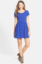 Thumbnail for your product : One Clothing Textured Skater Dress (Juniors)