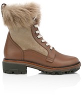 mia misha fur trim lace up boot