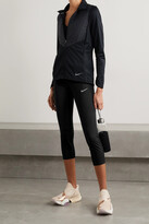 Thumbnail for your product : Nike Racer Cropped Mesh-trimmed Dri-fit Leggings - Black