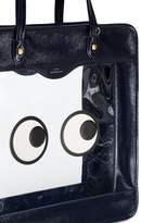 Thumbnail for your product : Anya Hindmarch black Eyes Rainy Day Leather Tote