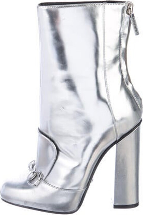 gucci silver boots