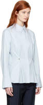 Thumbnail for your product : Carven Blue Studded Peplum Shirt
