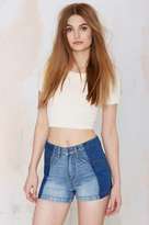 Thumbnail for your product : Nasty Gal Factory Courtshop Shadow Shorts