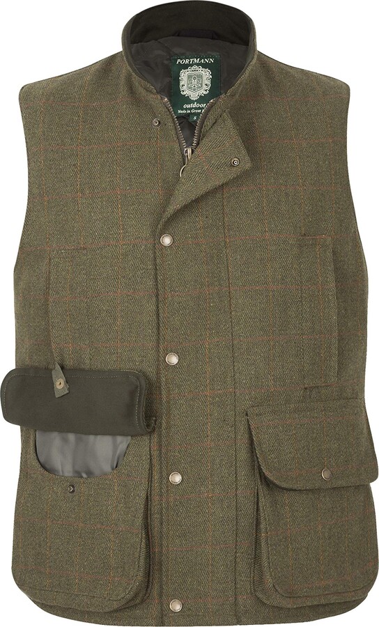 Portmann Mens Malvern Teflon Coated Tweed Gilet Made in UK (M