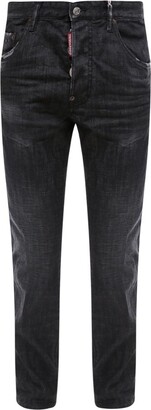 DSQUARED2 Logo Patch Distressed Jeans - ShopStyle
