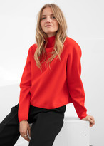 Cropped Relaxed Fit Turtleneck