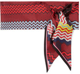 Thumbnail for your product : Missoni Printed Silk-twill Scarf - Burgundy