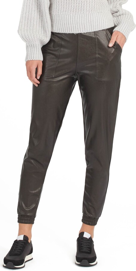 Faux Leather Jogger Pants