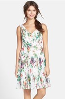 Thumbnail for your product : Donna Morgan 'Greta' Garden Floral Print Pleated Dress