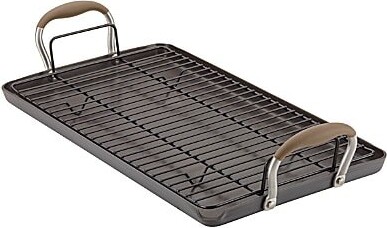 Anolon Advanced Home Hard Anodized Nonstick Bronze Double Burner Griddle 10 x 18