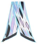 Thumbnail for your product : Emilio Pucci Silk-Blend Printed Scarf Blue Silk-Blend Printed Scarf