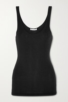 Thumbnail for your product : James Perse The Daily Ribbed Stretch-cotton Tank - Black