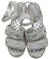 Thumbnail for your product : Chanel 2015 Metallic Chain-Link Sandals