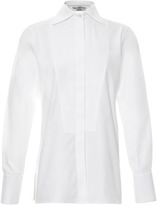 Thumbnail for your product : Valentino Pique Bib-Front Cotton Blouse