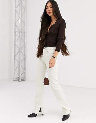 And other stories & straight leg jeans in off white