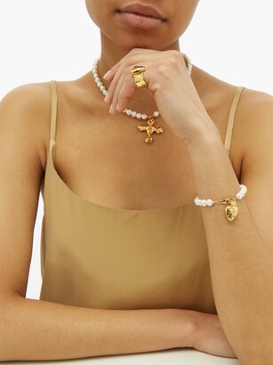 ELISE TSIKIS Cernassa Faux-pearl & 18kt Gold-plated Bracelet - Pearl