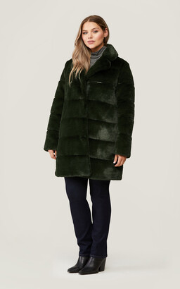 Soia & Kyo JOAN above-knee-length faux fur coat with notch collar