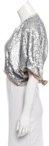 Thumbnail for your product : Schumacher Cropped Embellished Cardigan w/ Tags