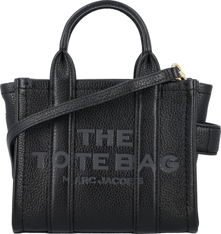 Marc Jacobs The Croc-Embossed Micro Tote Bag Black
