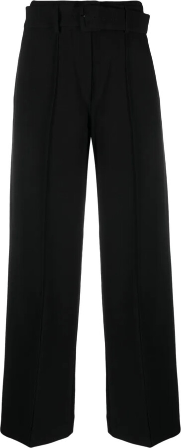 Belted Straight-Leg Trousers