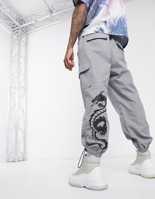 mens jeans with dragon design