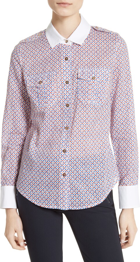 Brigitte Contrast Trim Blouse