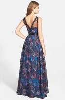 Thumbnail for your product : Adrianna Papell Sequin Print Illusion Yoke Ball Gown