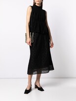 Thumbnail for your product : Mame Kurogouchi Embroidered Lace Cotton Skirt