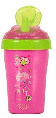 Vital Baby Toddler Straw Cup, Pink