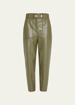 Thumbnail for your product : Veronica Beard Atala Tapered Leather Pants