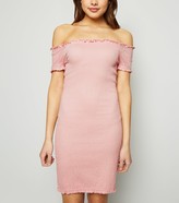 Thumbnail for your product : New Look Bardot Shirred Jersey Mini Dress