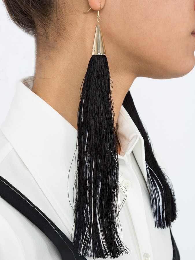 EE_ EG_ Handmade Braid Long Tassel Dangle Hook Earrings Fashion Eardrop Jewelry