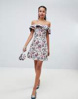 Thumbnail for your product : Chi Chi London Chi Chi London jacquard a line dress