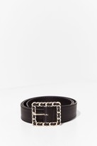 Thumbnail for your product : Nasty Gal Womens Chain-ges Like the Weather Faux Leather Belt - Black - One Size