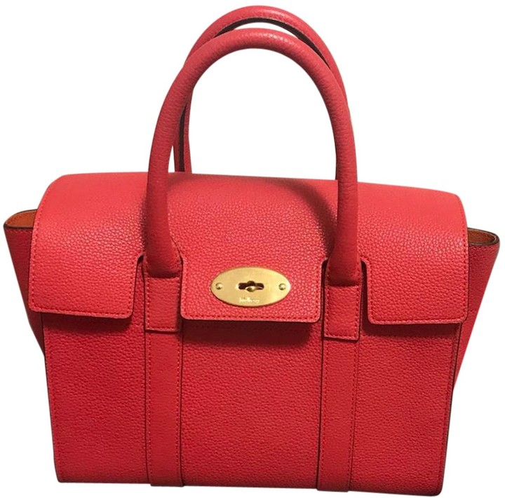 mulberry bayswater tote red